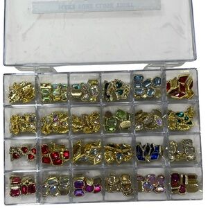 Assorted Gemstone Jewelry Nail Charms